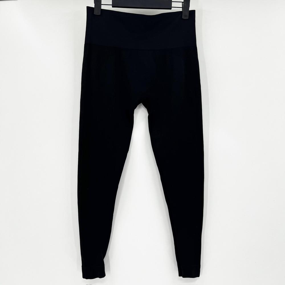 SET ACTIVE High Waisted Leggings Black Seamless Activewear Athleisure Size L